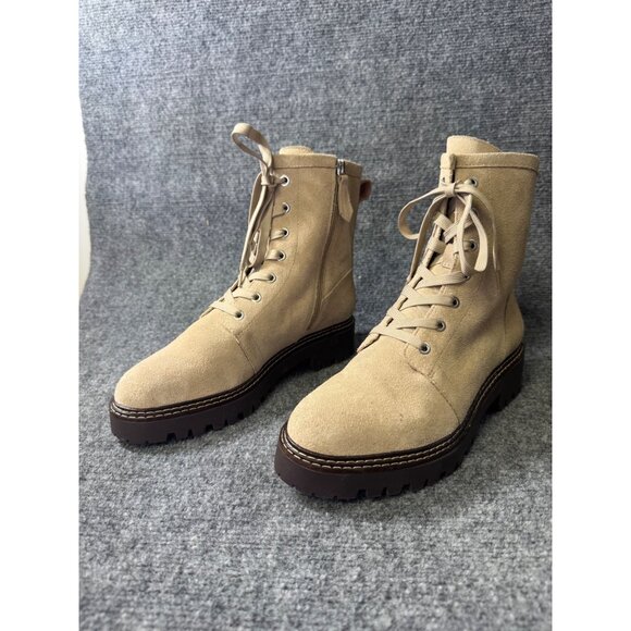 Nordstrom 9.5M Nomoonie-Lea Tan Suede Lace-Up Ankle Boots - Picture 11 of 16